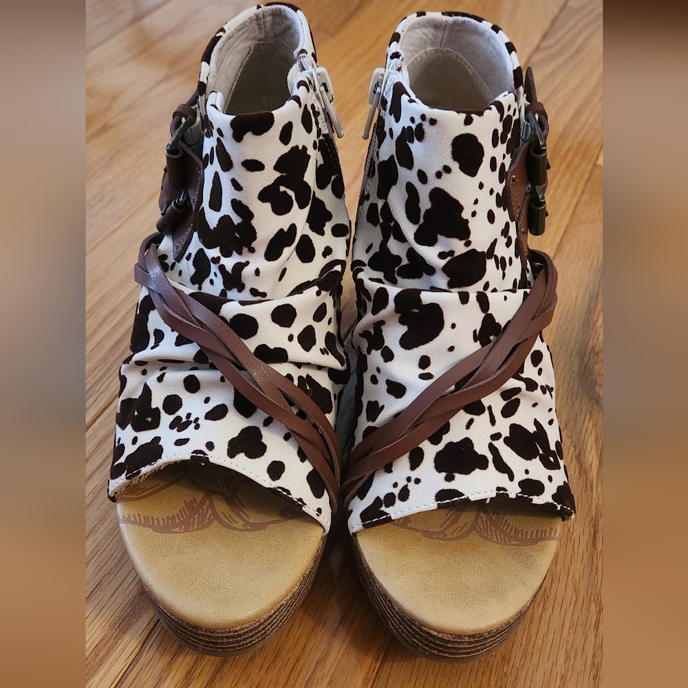 Blowfish Cow Print Wedges
